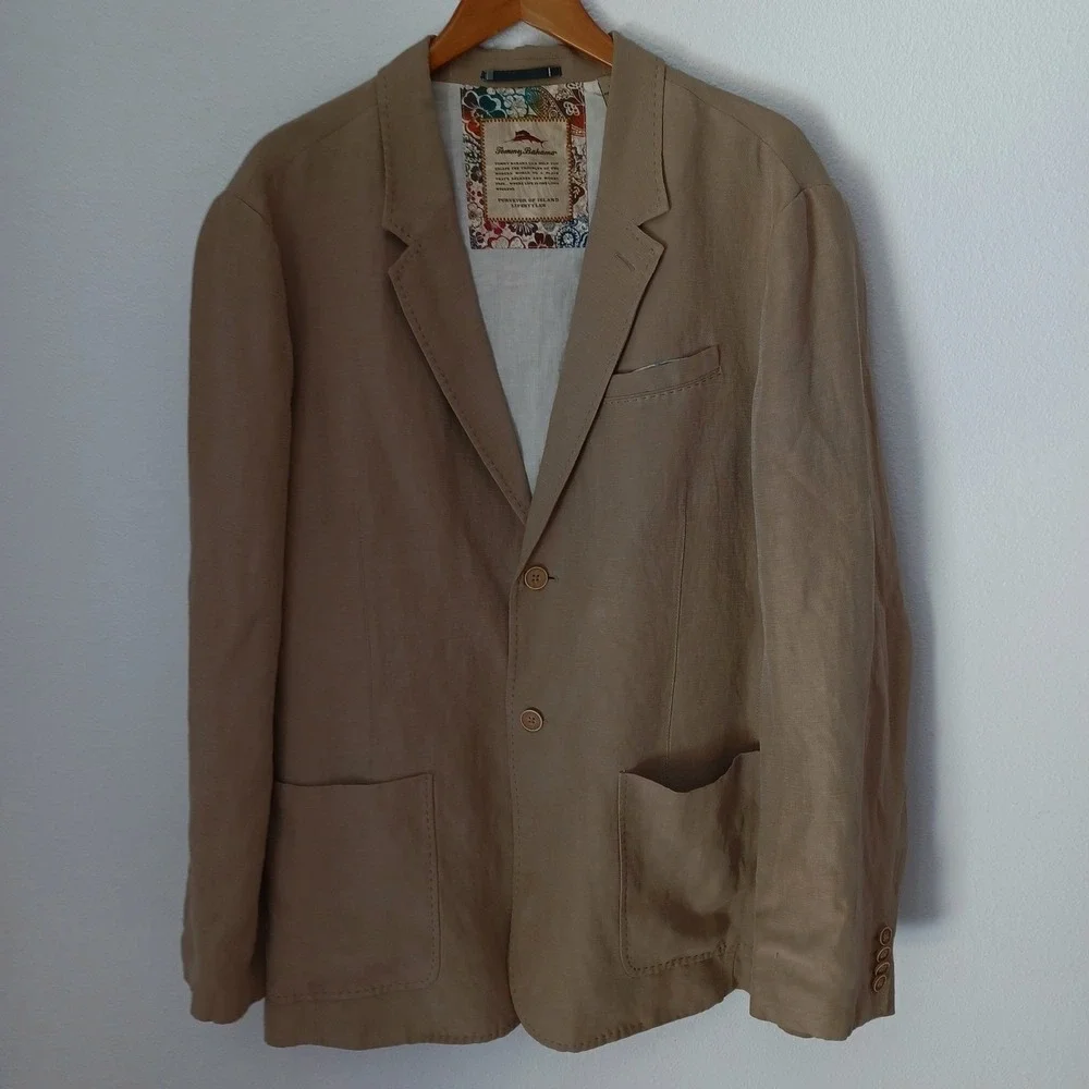 Tommy Bahama Taupe Linen Sport Coat